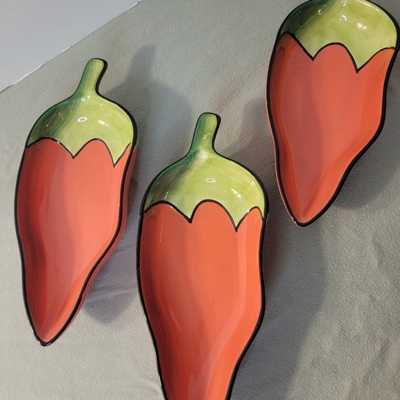 Set of 3 Vintage 1999 Clay Art Chili Fiesta Dip Bowls 🌶 A3 - Picture 7 of 9